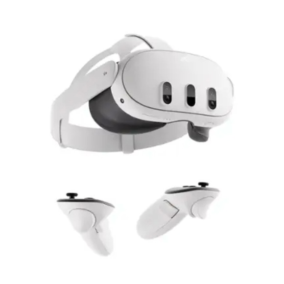 Standalone White VR Headset with Ergonomic Design and Controllers